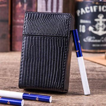 PU Leather Cigarette Box Case Lighter Holder Case Herb Tobacco Storage Box Case Smoking Cigarette Case Cigar Case Smoker Gift