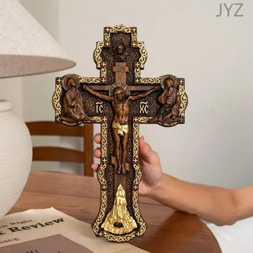 High Quality Orthodox Church Supplies for Wall Art Holy Carving Wooden Crafts, Wall Hanging Crucifix Madonna Statue