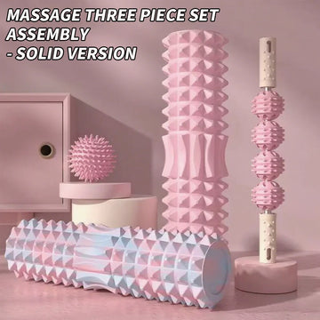 3-piece set - including massage prick ball, massage roller, foam massage yoga roller - a set of practical massage relaxation